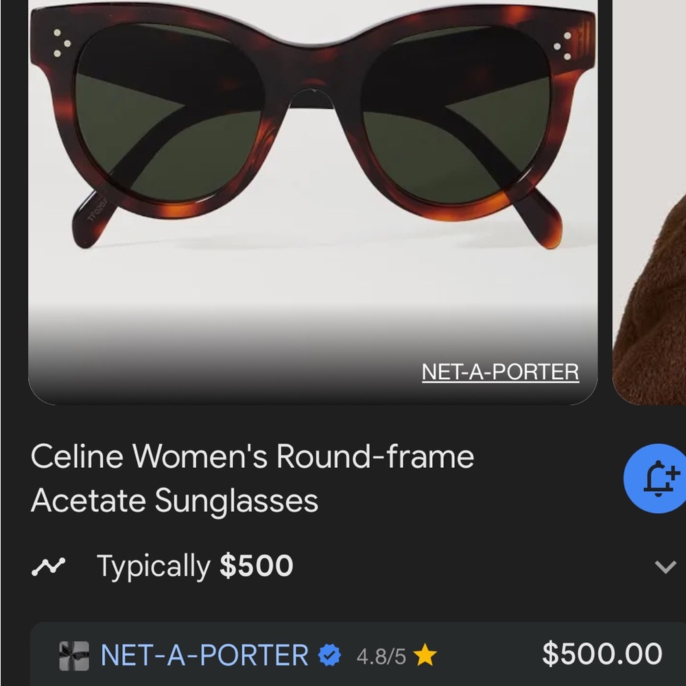 CELINE 3 Dot SUNGLASSES in TORTOISE